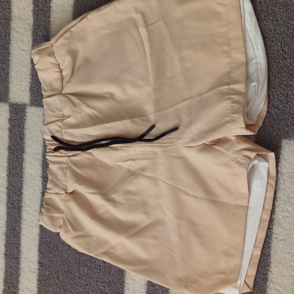 Cream Workout Shorts